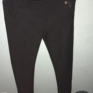 Black pants with floral print